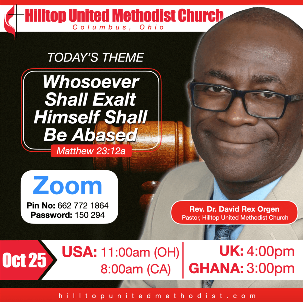 Theme: Whosoever shall exalt Himself shall be Abased